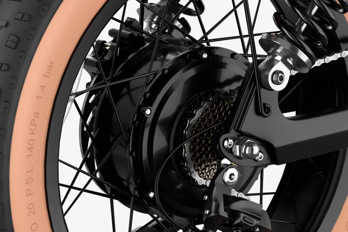 Motor trasero de 250 W de potencia nominal