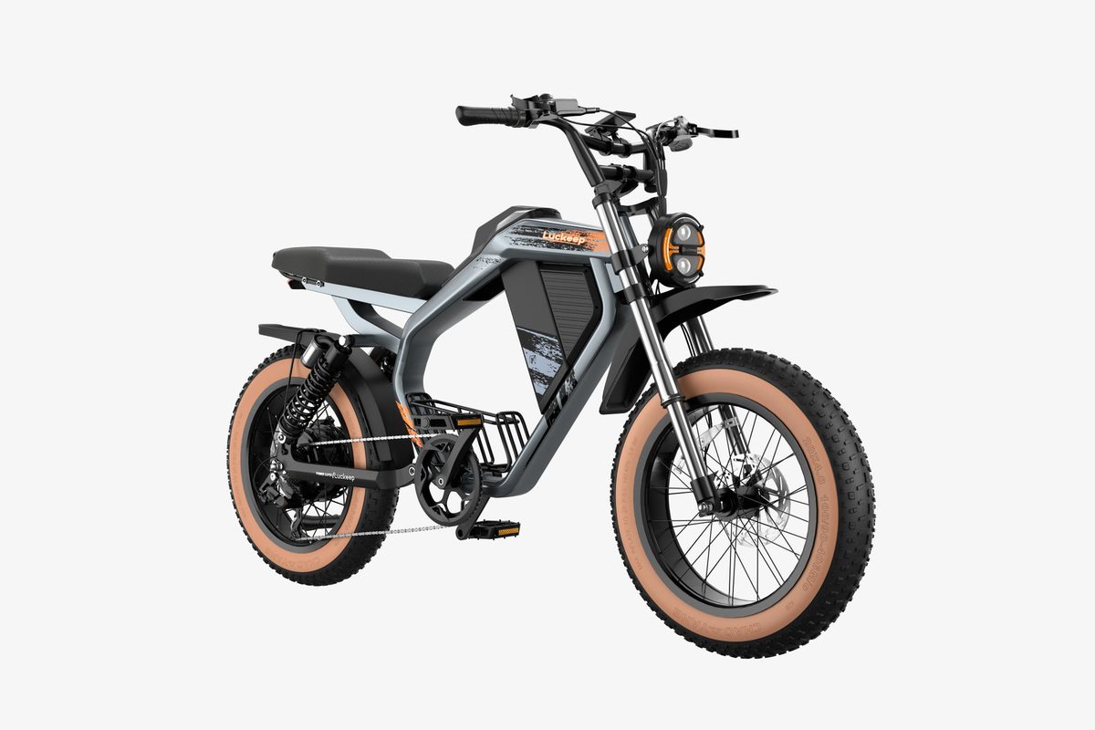 E-Bike X5 Max en gris, perfil derecho