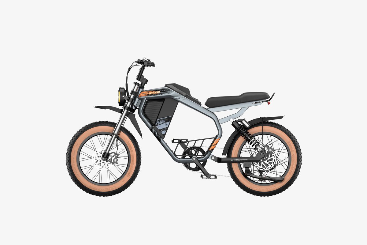 E-Bike X5 Max en gris, perfil izquierdo